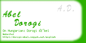 abel dorogi business card